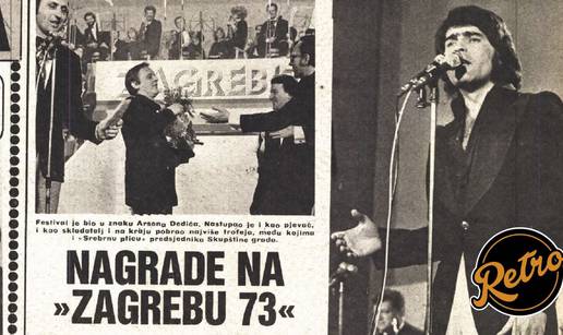 Arsen Dedić na festivalu 'Zagreb 73' prikupio najviše nagrada