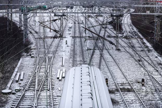 Zagreb: Glavni kolodvor pod snijegom