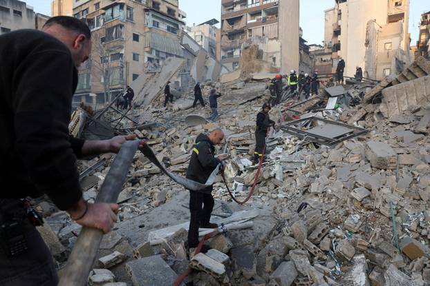 Aftermath of an Israeli strike, in Beirut