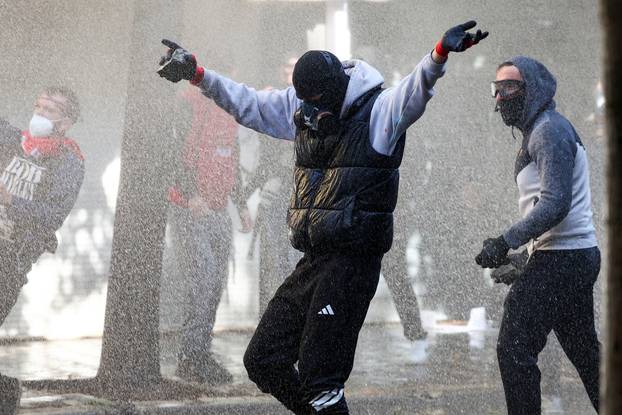 Anti-government protest by students in Tirana