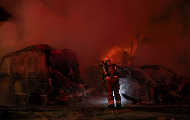 Aftermath of missile attack from Iran on Israel