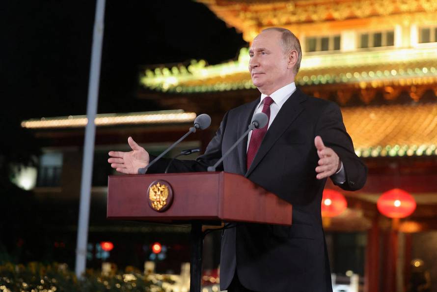 Russian President Putin holds press conference at end of China visit