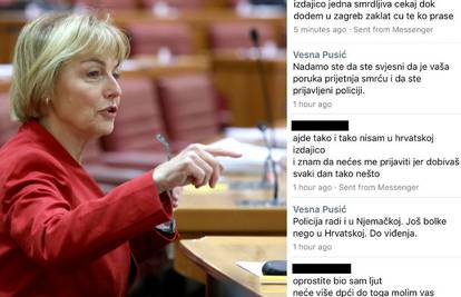 Prijetnje smrću i Vesni Pusić: 'Izdajico, zaklat ću te ko prase'