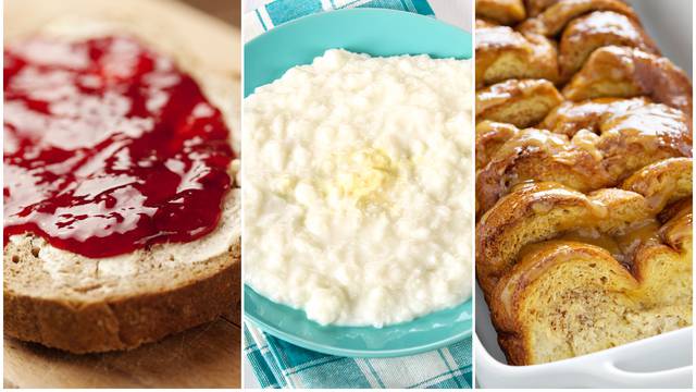 Top retro doručak: Žganci, kruh i mast, pohani kruh, kruh i mlijeko, riža na mlijeku...