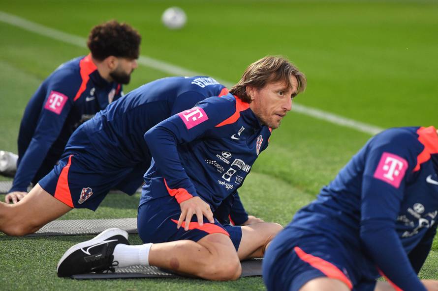 Varaždin: Trening hrvatske nogometne reprezentacije