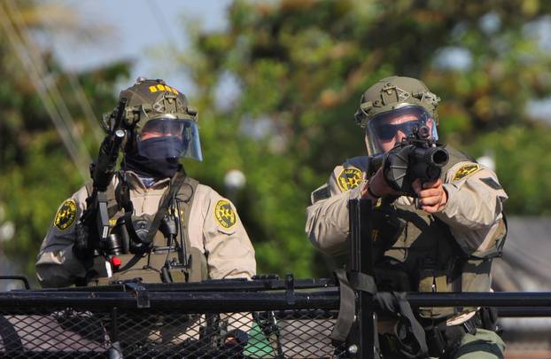 Protest following multiple detentions by Immigration and Customs Enforcement (ICE), in Paramount