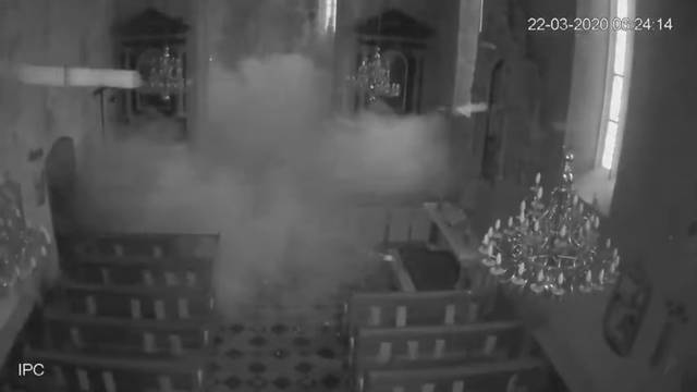 Pogledajte trenutak potresa u crkvi u Remetama u Zagrebu
