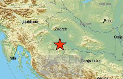 Manji potres zatresao je kod Siska: Bio jačine 2,9 po Richteru