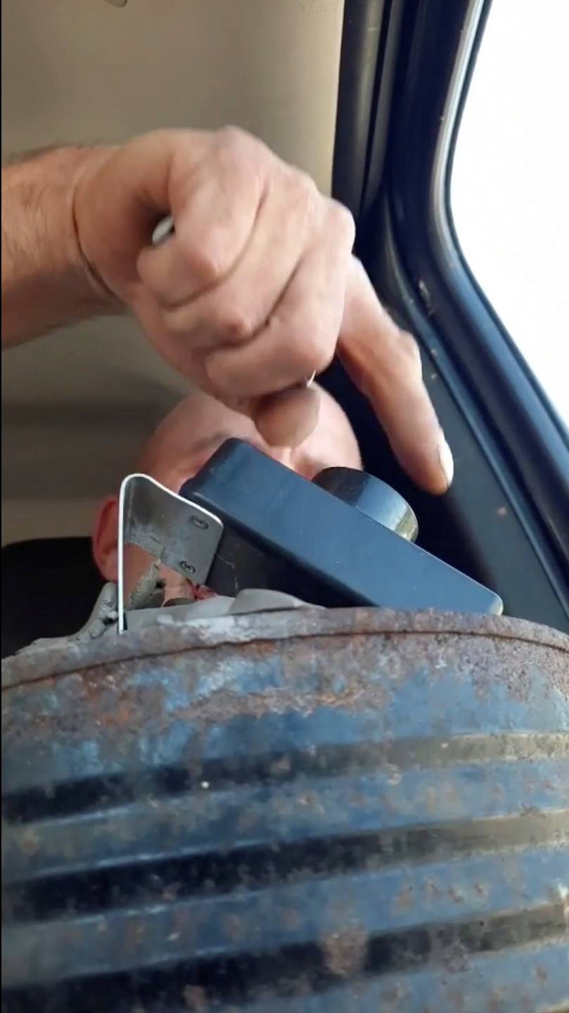 A man who claims to be sitting in his truck with explosives speaks during a Facebook livestream