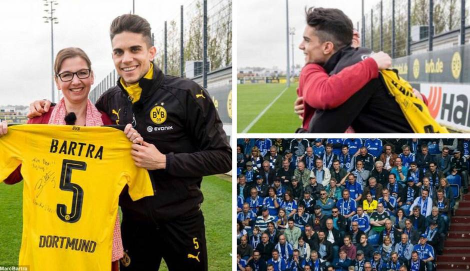 Bartra ispunio obećanje: Našao hrabru Steffi i poklonio joj dres