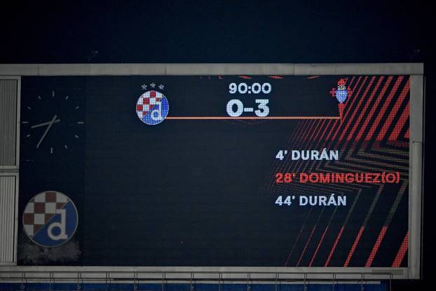 Zagreb: UEFA Europska liga, grupna faza, 4. kolo, GNK Dinamo - Celta Vigo