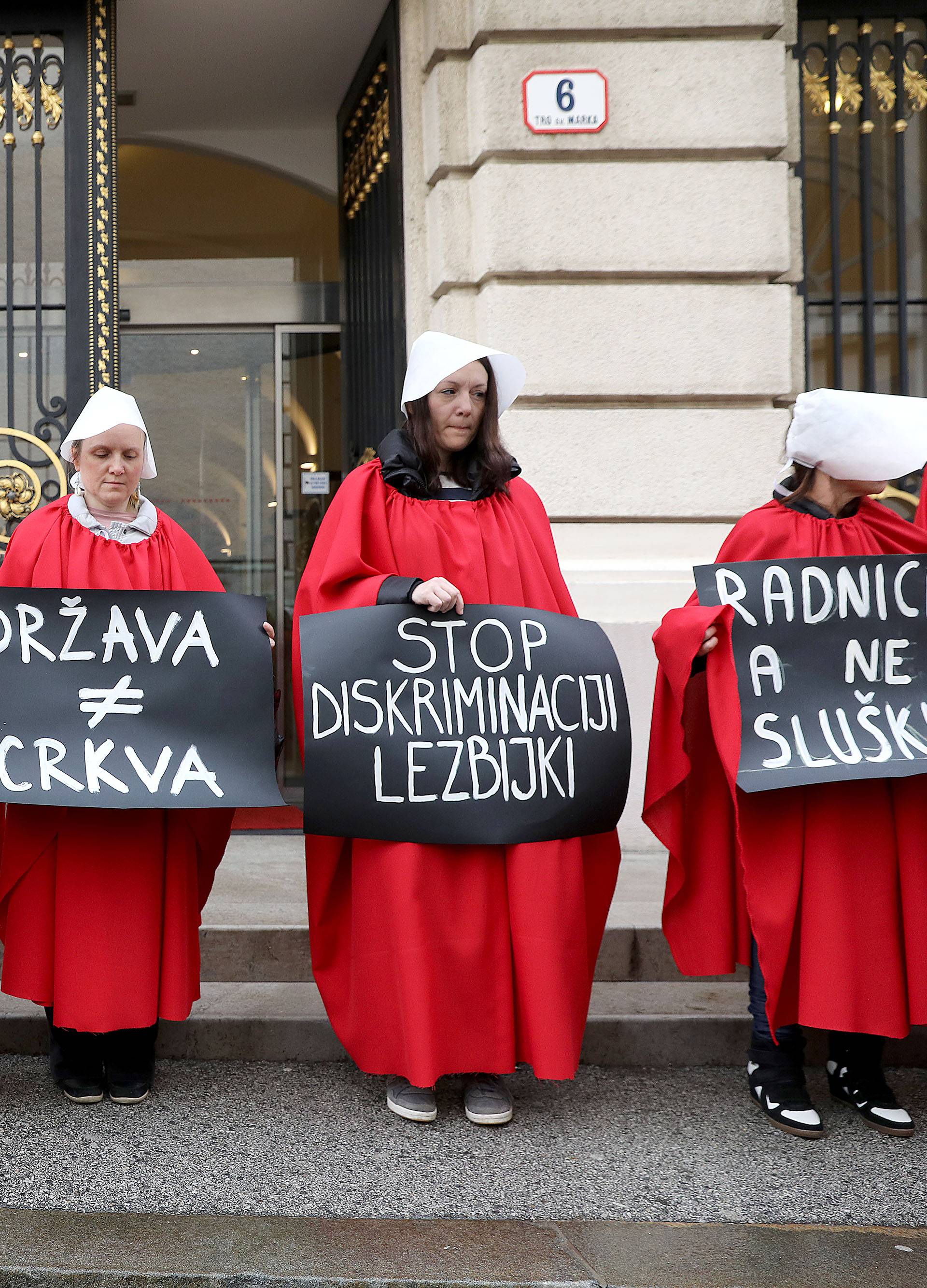 'Sluškinje' pred Saborom: Priče Željke Markić i desničara su laž