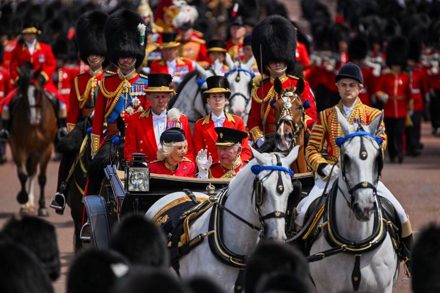 Trooping the Colour parade to honour Britain's King Charles on his official birthday in London