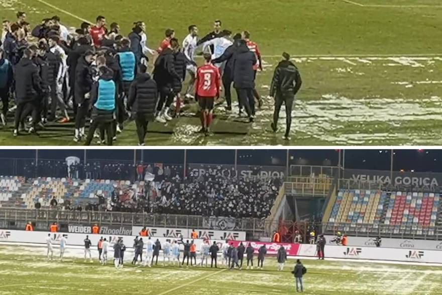 Tučnjava nakon utakmice Gorica - Rijeka