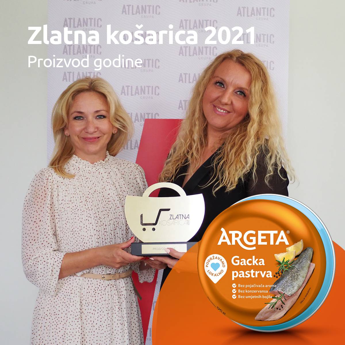 Argeti Gacka pastrva Zlatna košarica 2021. za Proizvod godine