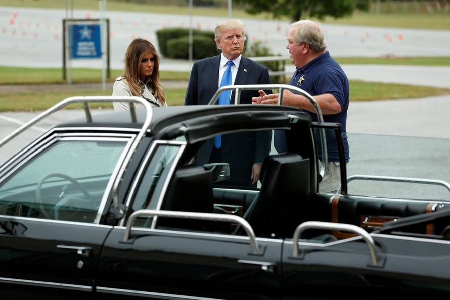 President Donald Trump and First Lady Melania Trump tour the Secret Service  training facility