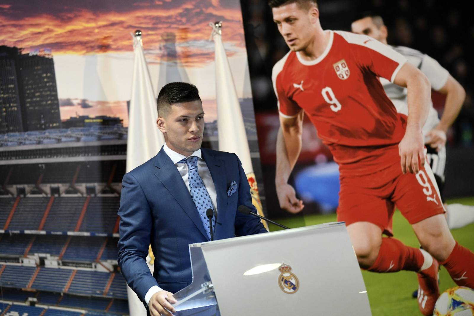 Real Madrid's new player Luka Jovic.