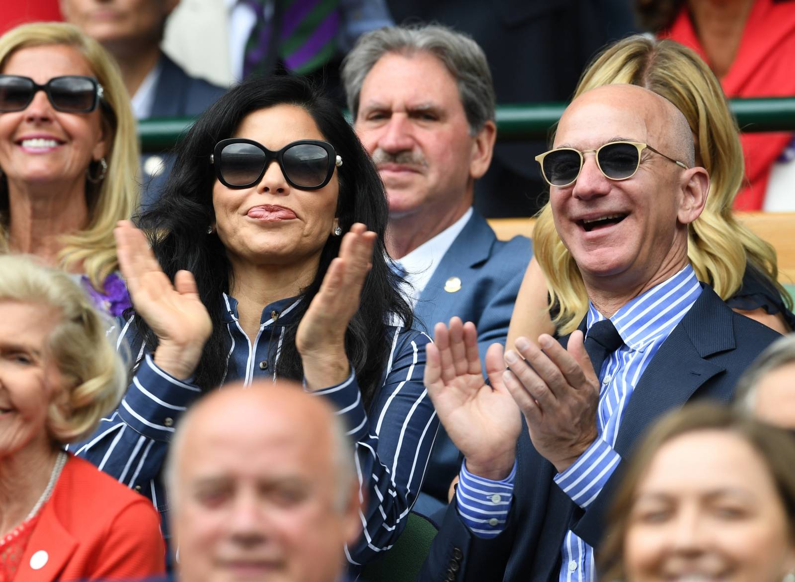 Wimbledon 2019 Jeff Bezos and Lauren Sanchez