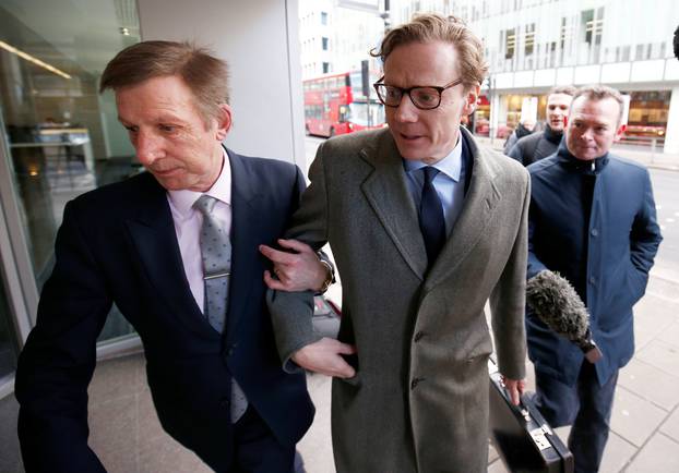 Alexander Nix, CEO of Cambridge Analytica arrives at the offices of Cambridge Analytica in central London