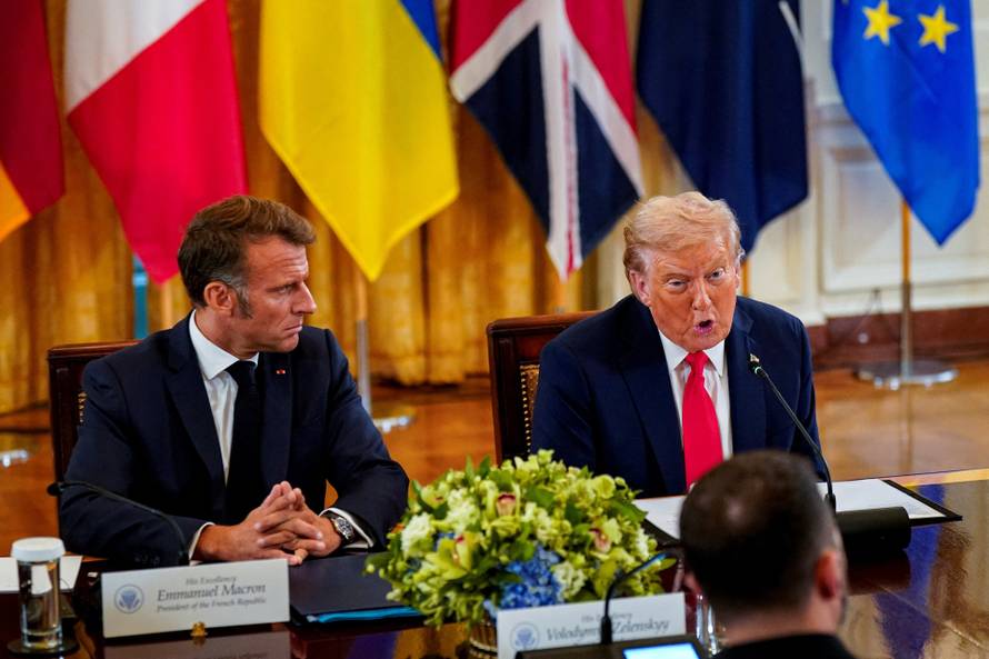 U.S. President Trump meets with Ukrainian President Zelenskiy and European leaders, in Washington, D.C.