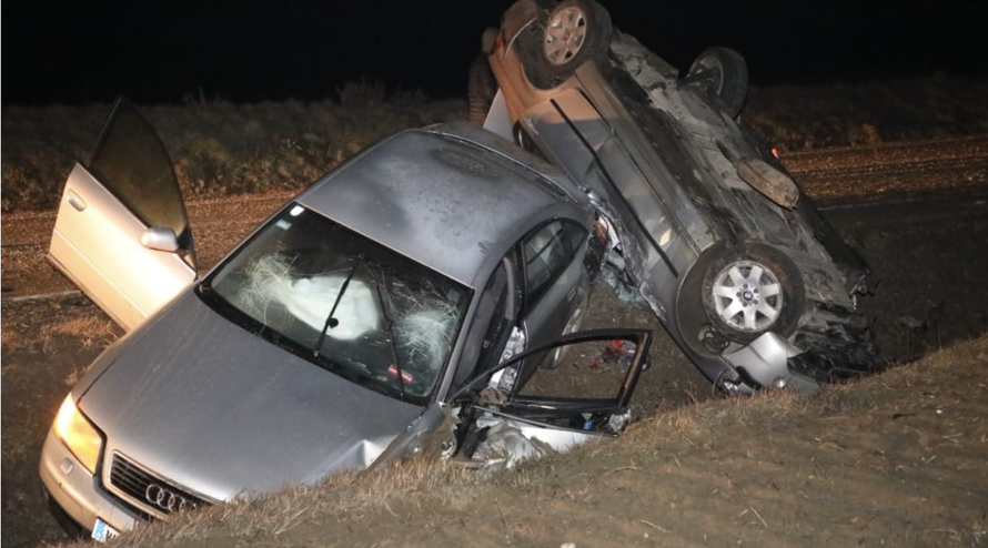 Krš i lom u Podravini: Audi i BMW sletjeli s ceste