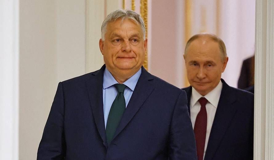 Hungary's Prime Minister Orban and Russia's President Putin attend a press conference in Moscow