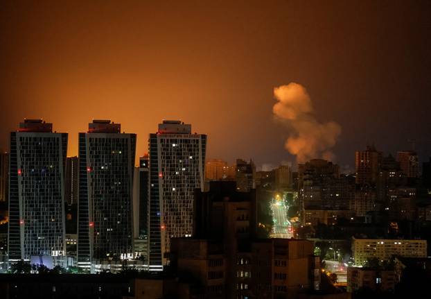 Russian drone and missile strike in Kyiv