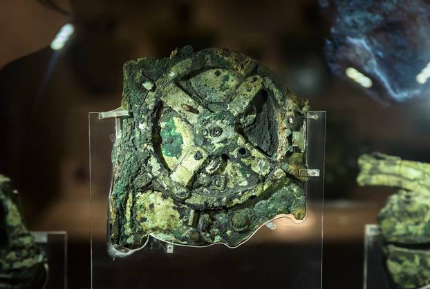 Antikythera mechanism in National Archaeological Museum, Athens,