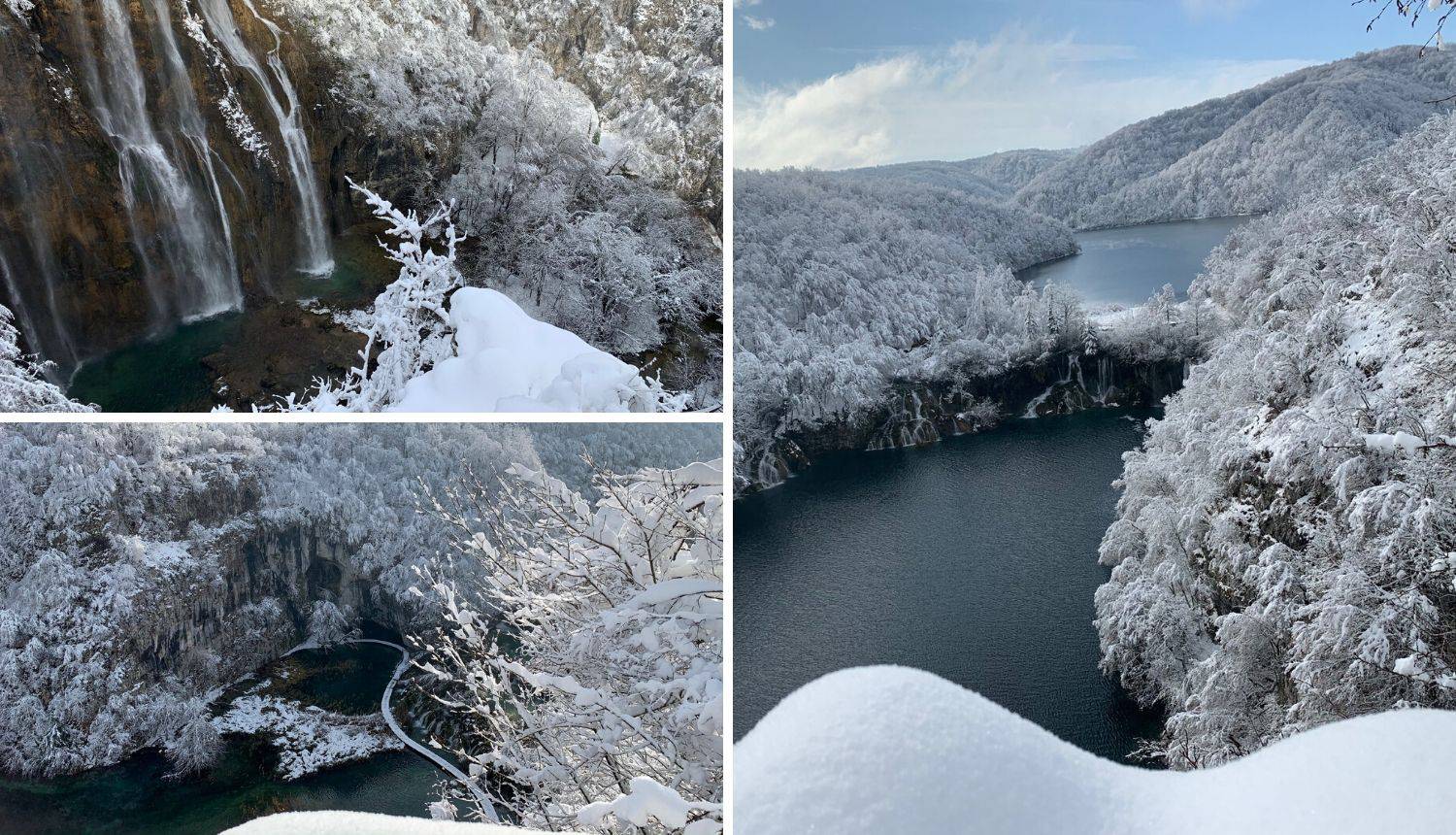 Snježna čarolija na Plitvicama: Palo je 20 centimetara snijega