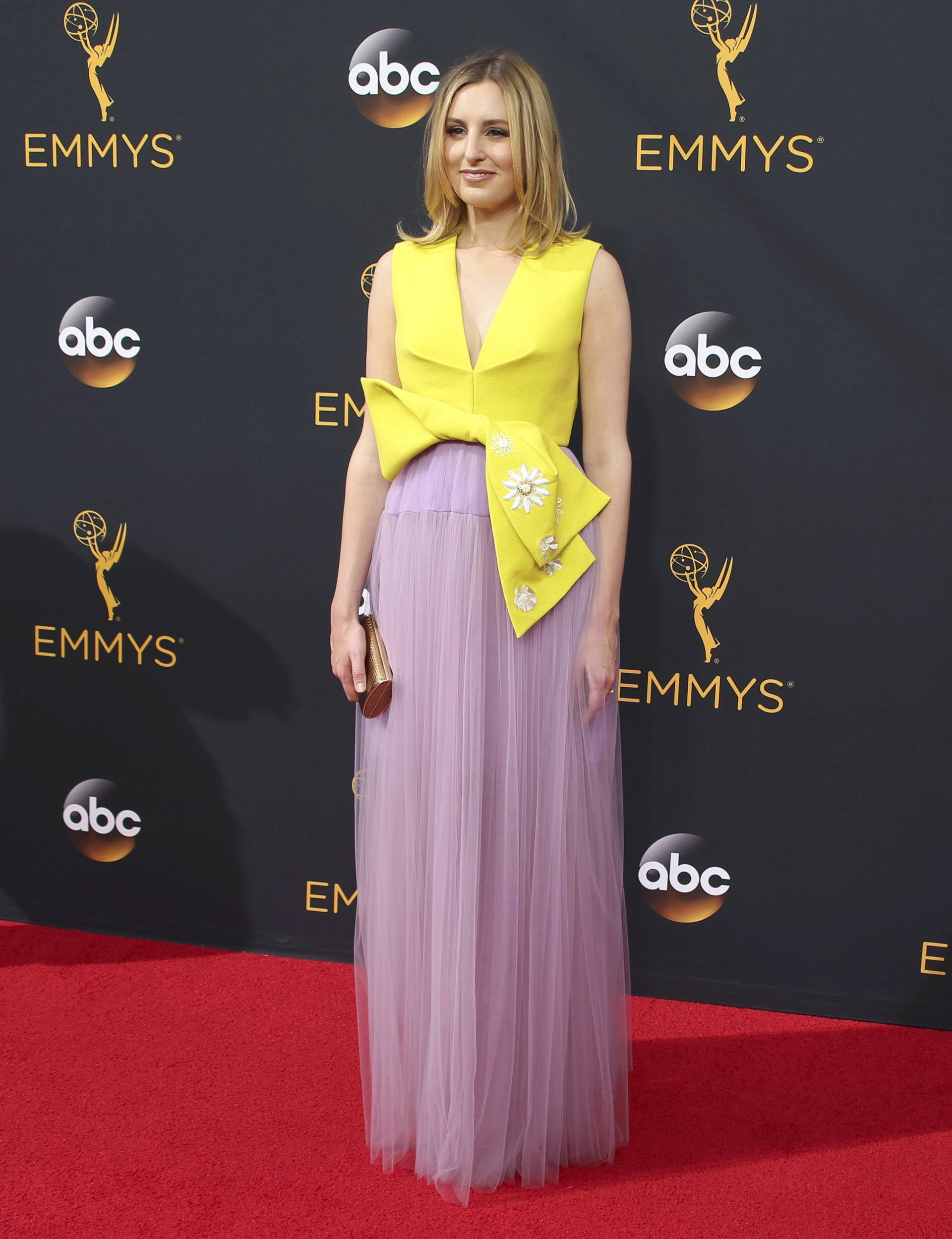 British actress Laura Carmichael arrives at the 68th Primetime Emmy Awards in Los Angeles
