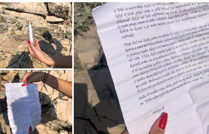 Ljubavna poruka u boci kod otoka Zlarina: 'Bili smo sretni što smo je baš mi pronašli'