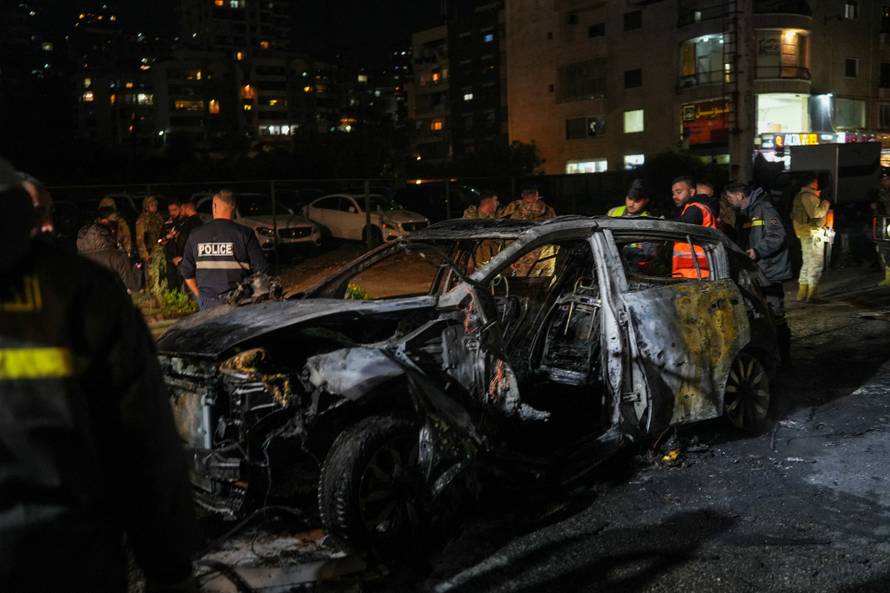 An Israeli strike on a car in Beirut