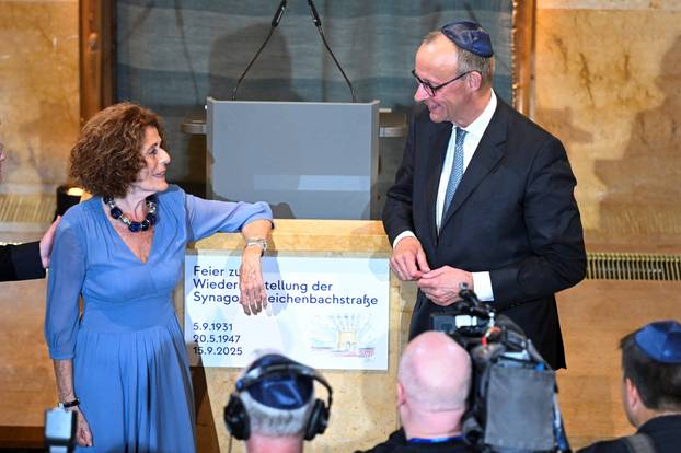 Celebrations marking the completion of the renovation of the Reichenbachstrasse synagogue, in Munich
