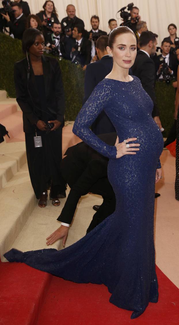 Actress Emily Blunt arrives at the Met Gala in New York