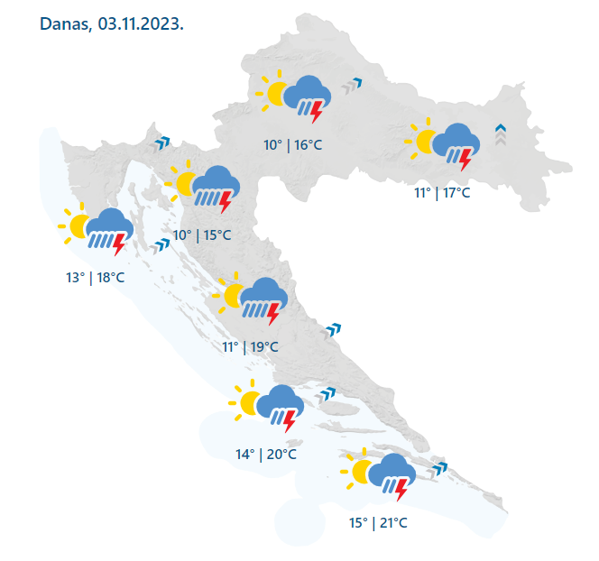 Stigla opasna ciklona! U Italiji i Sloveniji već je kaos, ulice su pod vodom. Nevrijeme i kod nas