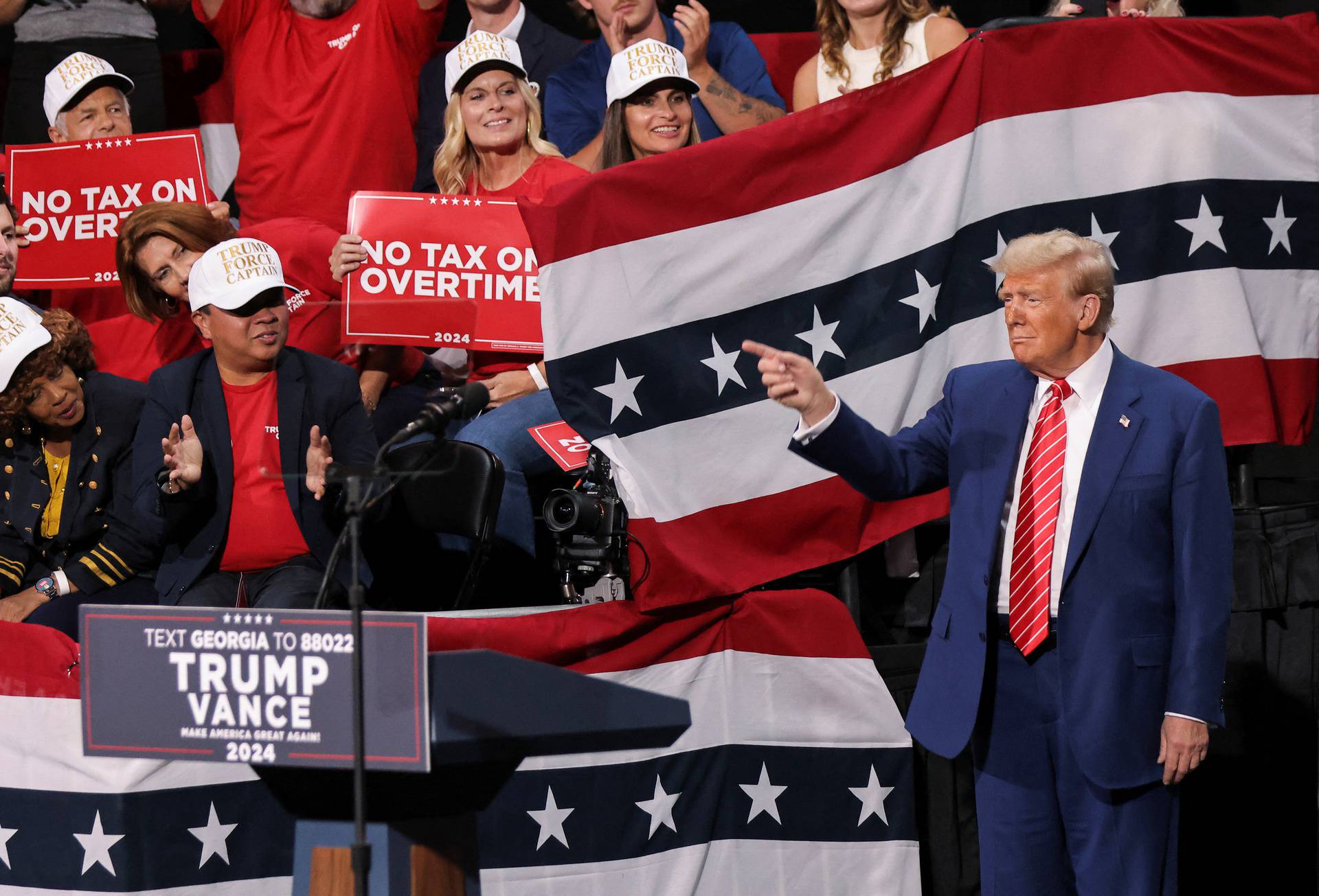 Republican presidential nominee and former U.S. President Trump holds a campaign event, in Atlanta