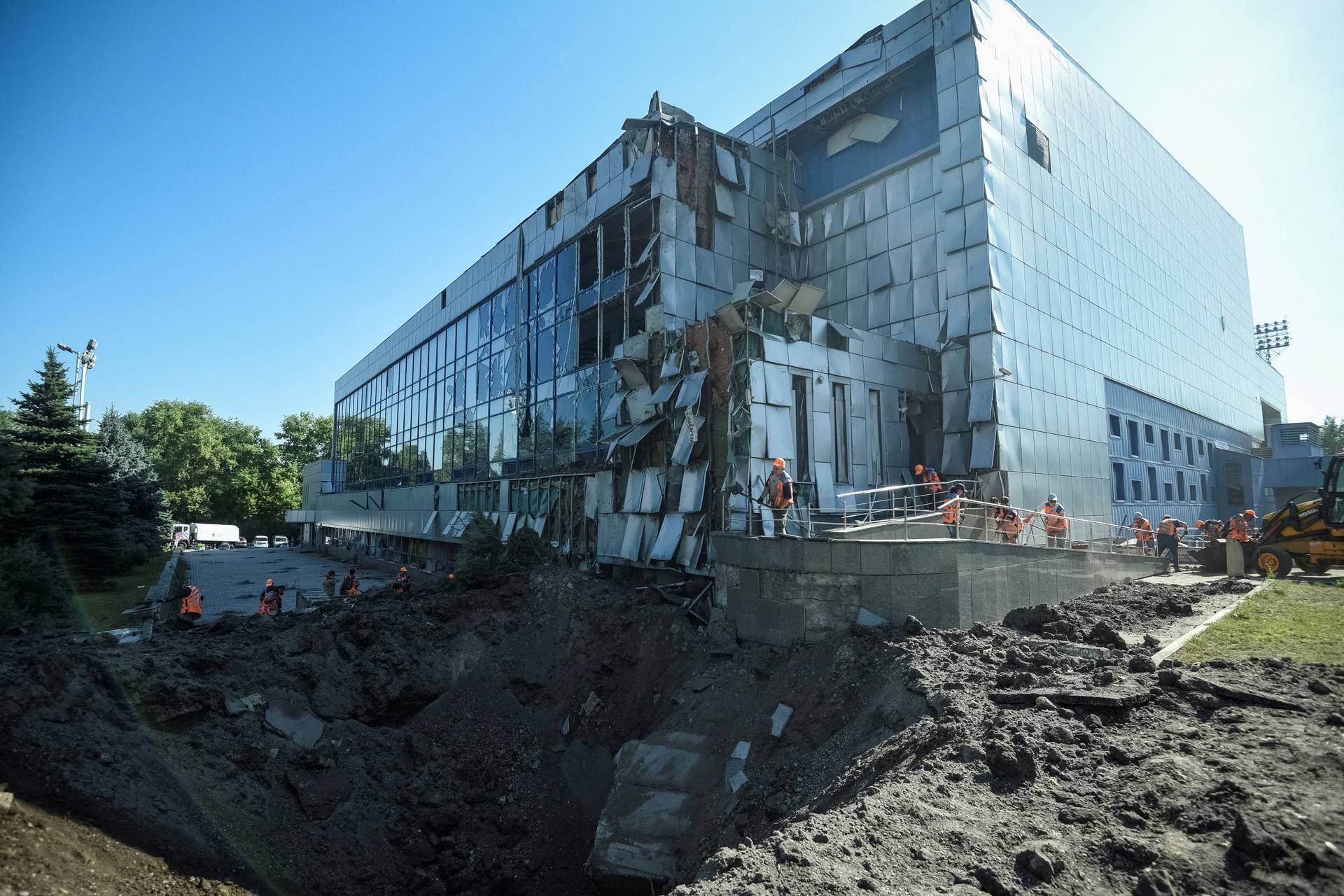 Aftermath of a Russian missile attack in Dnipro