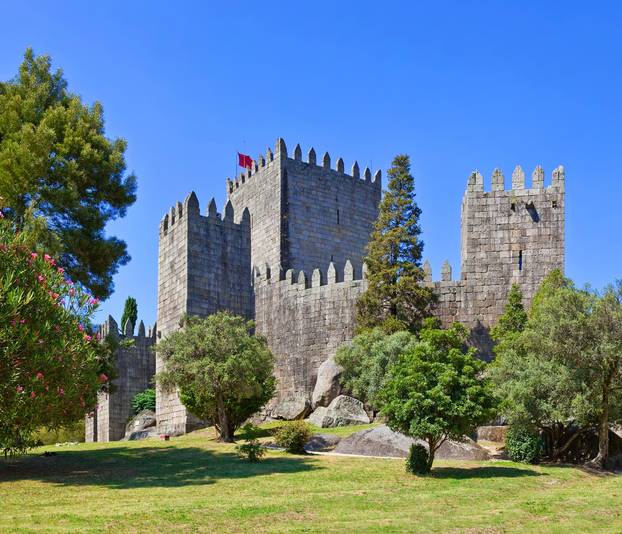 Guimaraes Castle, the most famous  castle in Portugal as it was 