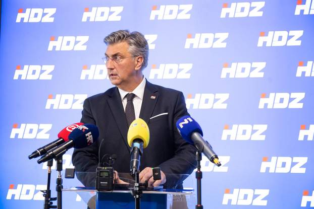 Zagreb: Izjava za medije Andreja Plenkovića nakon sjednice Predsjedništva HDZ-a