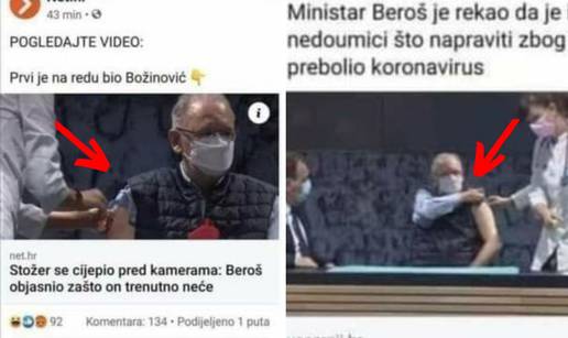 Sladoljevljeva teorija zavjere: Božinović se cijepio - dvaput!