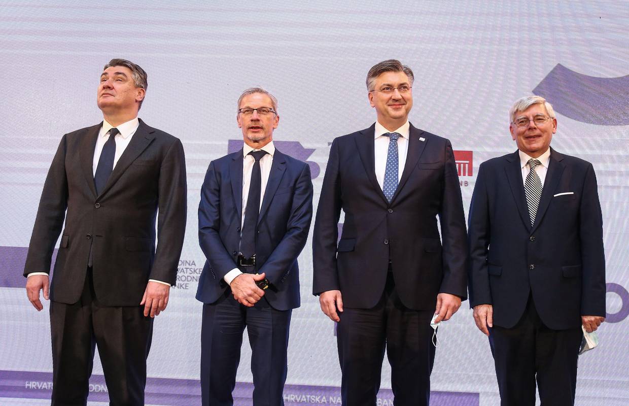 HNB slavi 30 godina rada: Na svečanost stigli Milanović i Plenković, nisu se ni pozdravili
