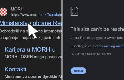 Pale su stranice MORH-a: Nije nikakav kibernetički napad