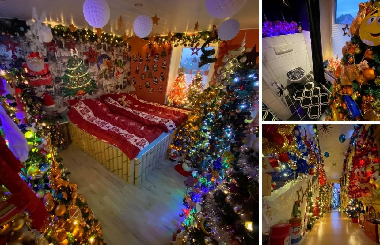 Oni imaju najveći Božić: Ugurali 444 jelke u stan, uredili i zahod