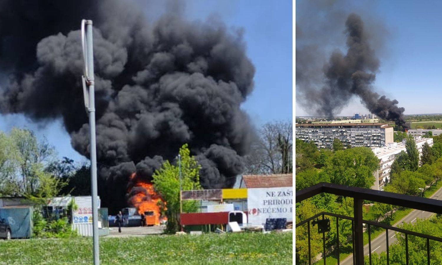 Izgorjelo smeće, plastika i papir, vatra je pod kontrolom. Kalinić: 'Kvaliteta zraka nije narušena'