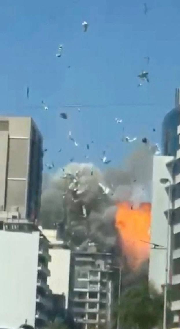 Smoke rises following an Israeli strike in Beirut