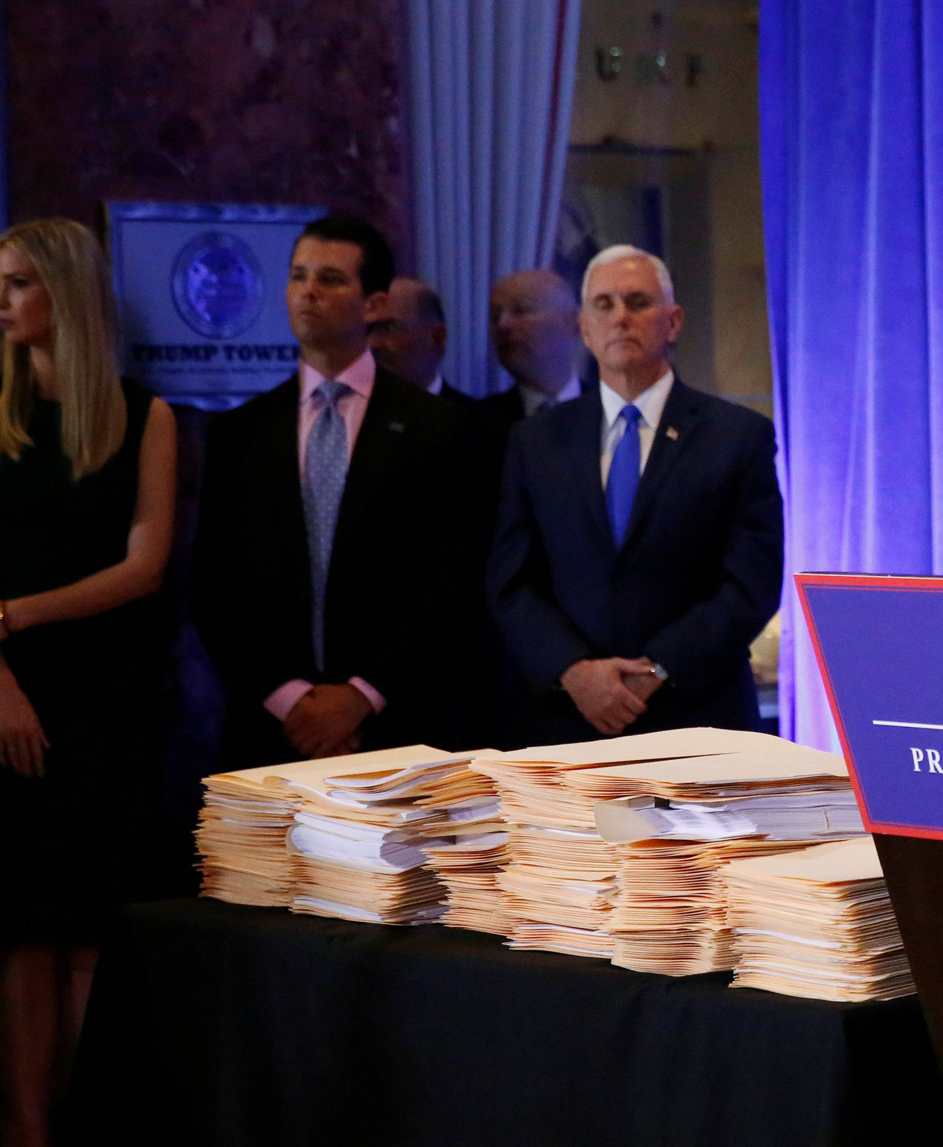 U.S. President-elect Donald Trump speaks during a news conference in Trump Tower, Manhattan, New York