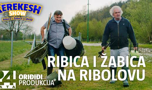 Darko Janeš i Ljubomir Kerekeš  na ribolovu: 'Ne tak štap bacati! Pa sad si soma u glavu pogodio'