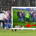 VIDEO Riječki huligan napao je masera Hajduka, povjerenik za sigurnost uletio i nokautirao ga!
