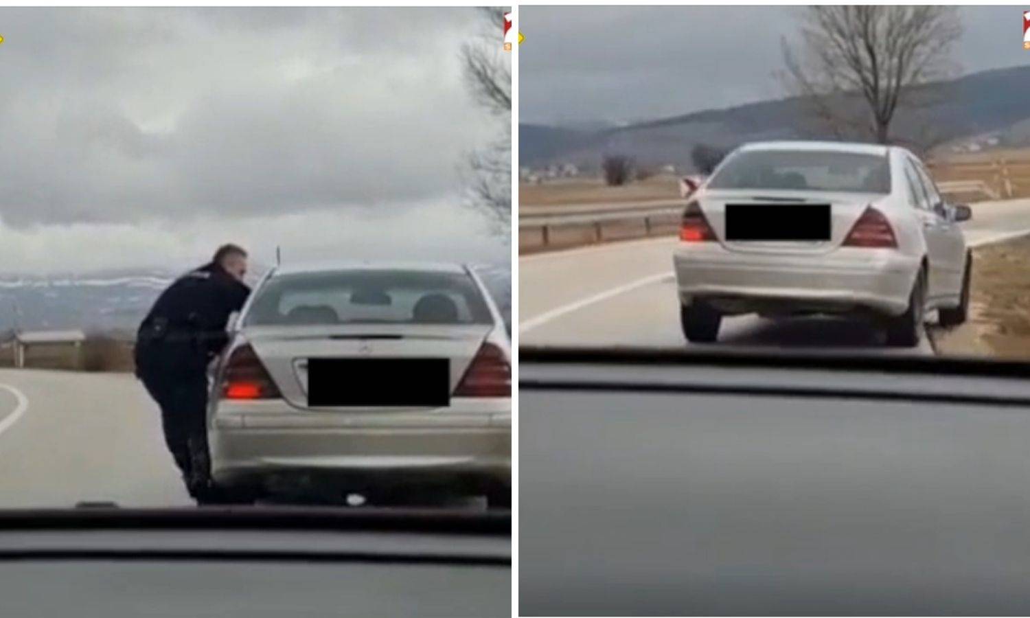 VIDEO Šok na cesti: Mrtav pijan 'lovio' trake kod Tomislavgrada. Policajac trčao i uhvatio vozača
