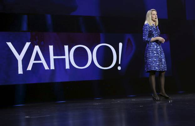 FILE PHOTO -  File photo of Yahoo CEO Marissa Mayer delivering her keynote address at the annual Consumer Electronics Show (CES) in Las Vegas